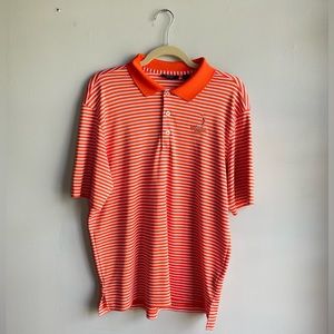 Adidas Pinehurst 1895 Orange & White Striped Golf Polo | Size M*